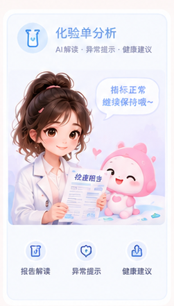 小暖白大褂解读化验单形象